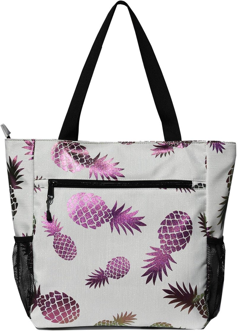 ESVAN Original Floral Water Resistant Large Tote Bag Shoulder Bag for Gym Beach Travel Daily Bags Upgraded - Image 5